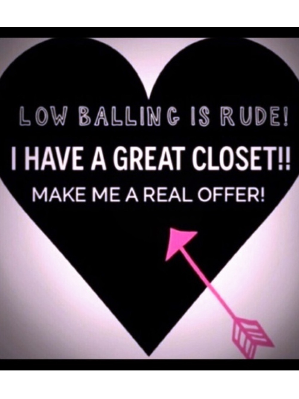 OFFERS OF 60% AND LESS IS RUDE AND OFFENSIVE FOR SELLERS.